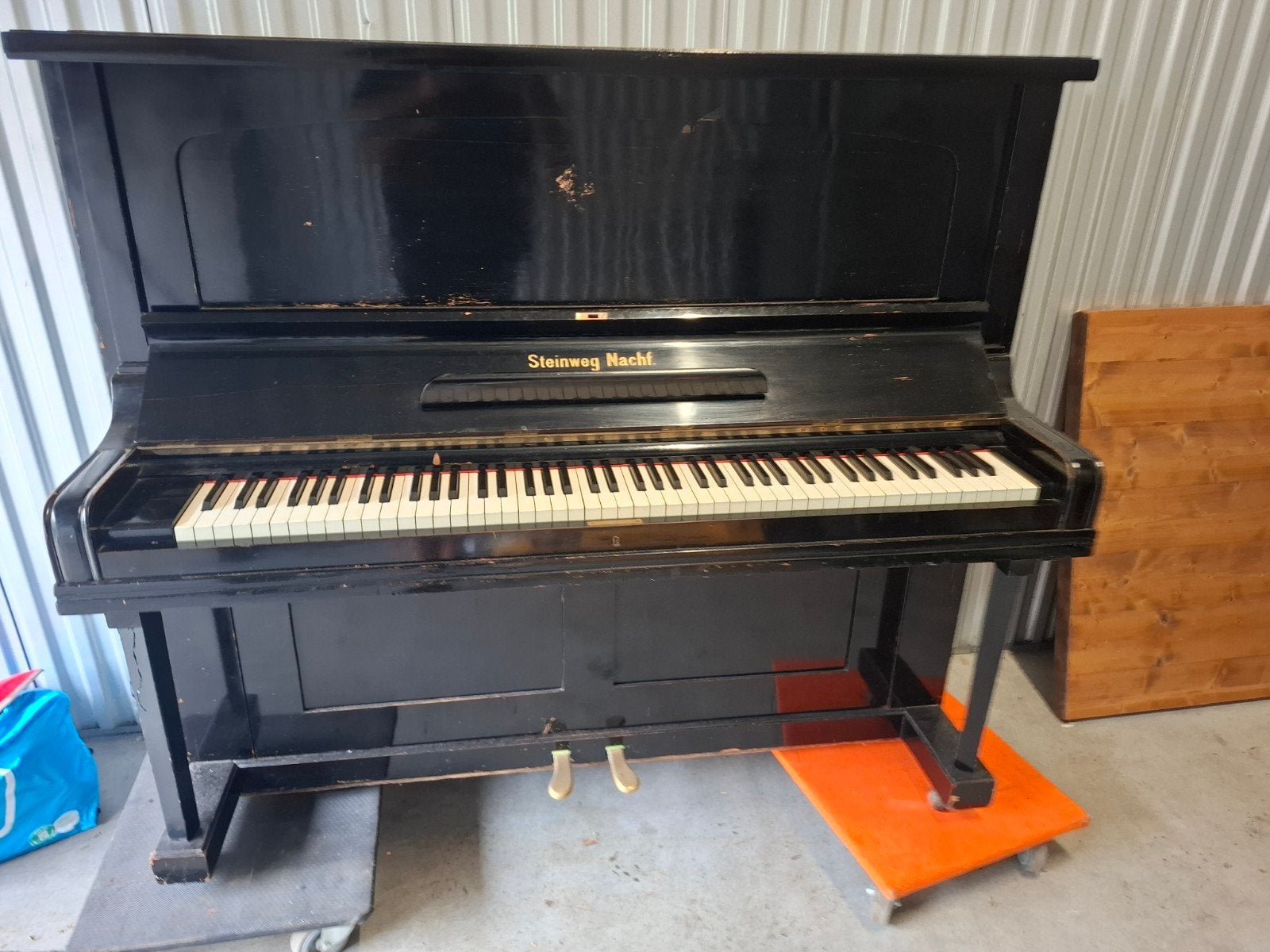 Steinweg Nachf. Piano - Zwart, Gebruikt, Muziek en Instrumenten, Piano's, Ophalen, Gebruikt, Zwart, Onbekend