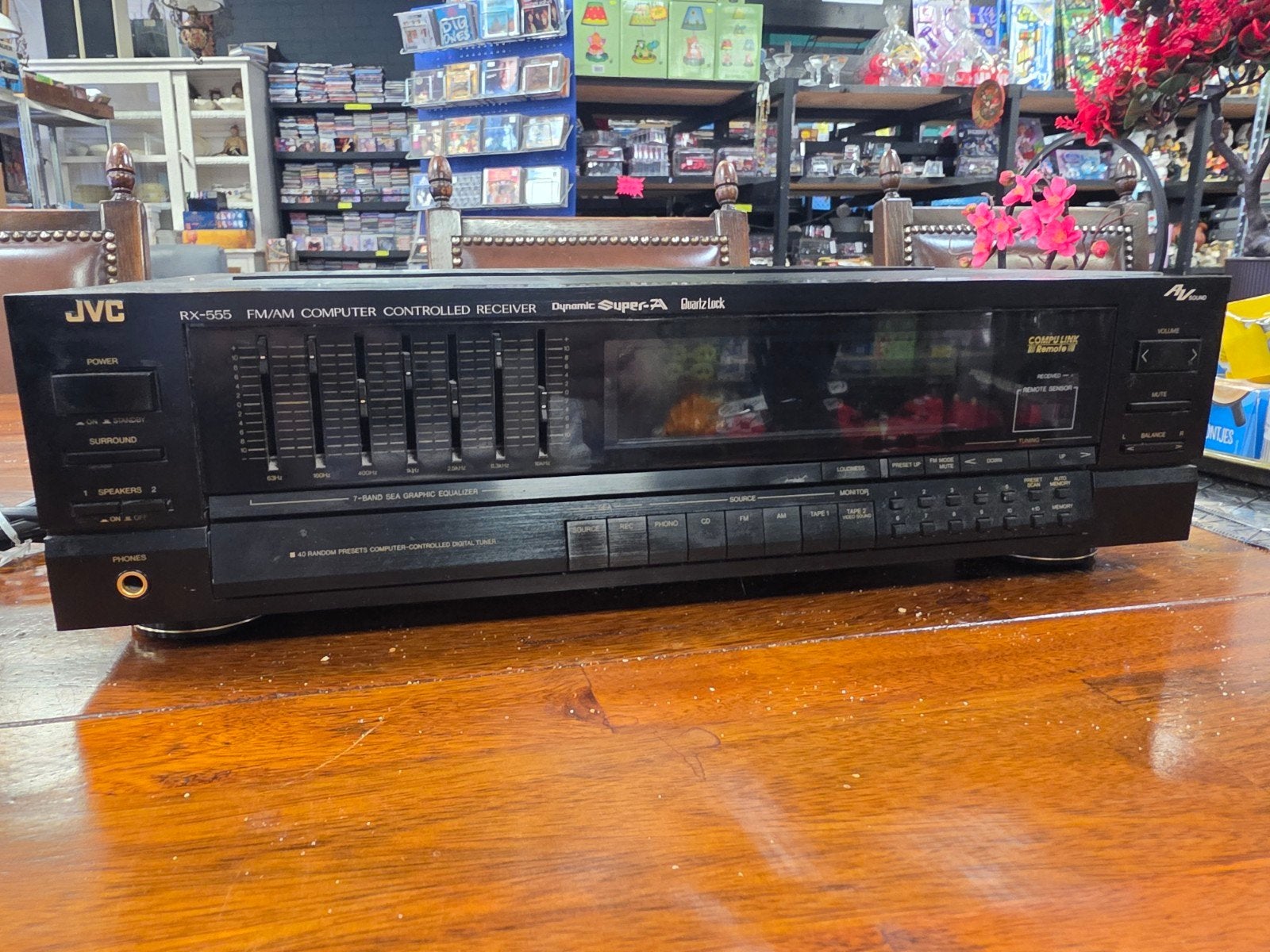 JVC RX-555 FM/AM Computer Controlled Receiver Versterker, Audio, Tv en Foto, Versterkers en Receivers, Gebruikt, JVC, Ophalen of Verzenden