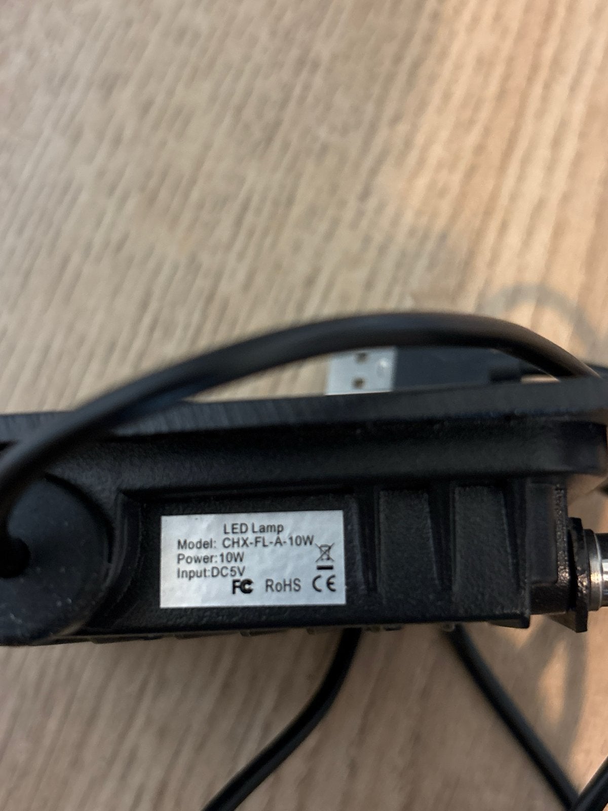 LED Lamp CHX-FL-A-10W met USB-aansluiting, Blauw, Overige merken, Gebruikt, Kunststof