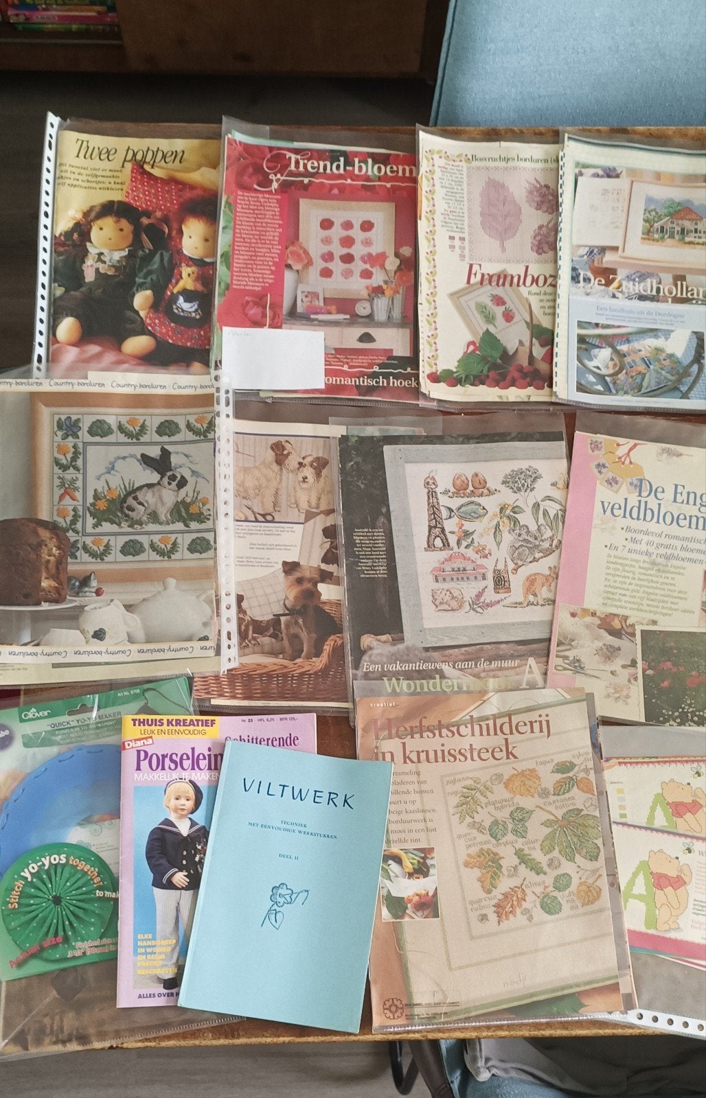diverse borduurpatronen etc., Ophalen of Verzenden, Gebruikt, Patroon