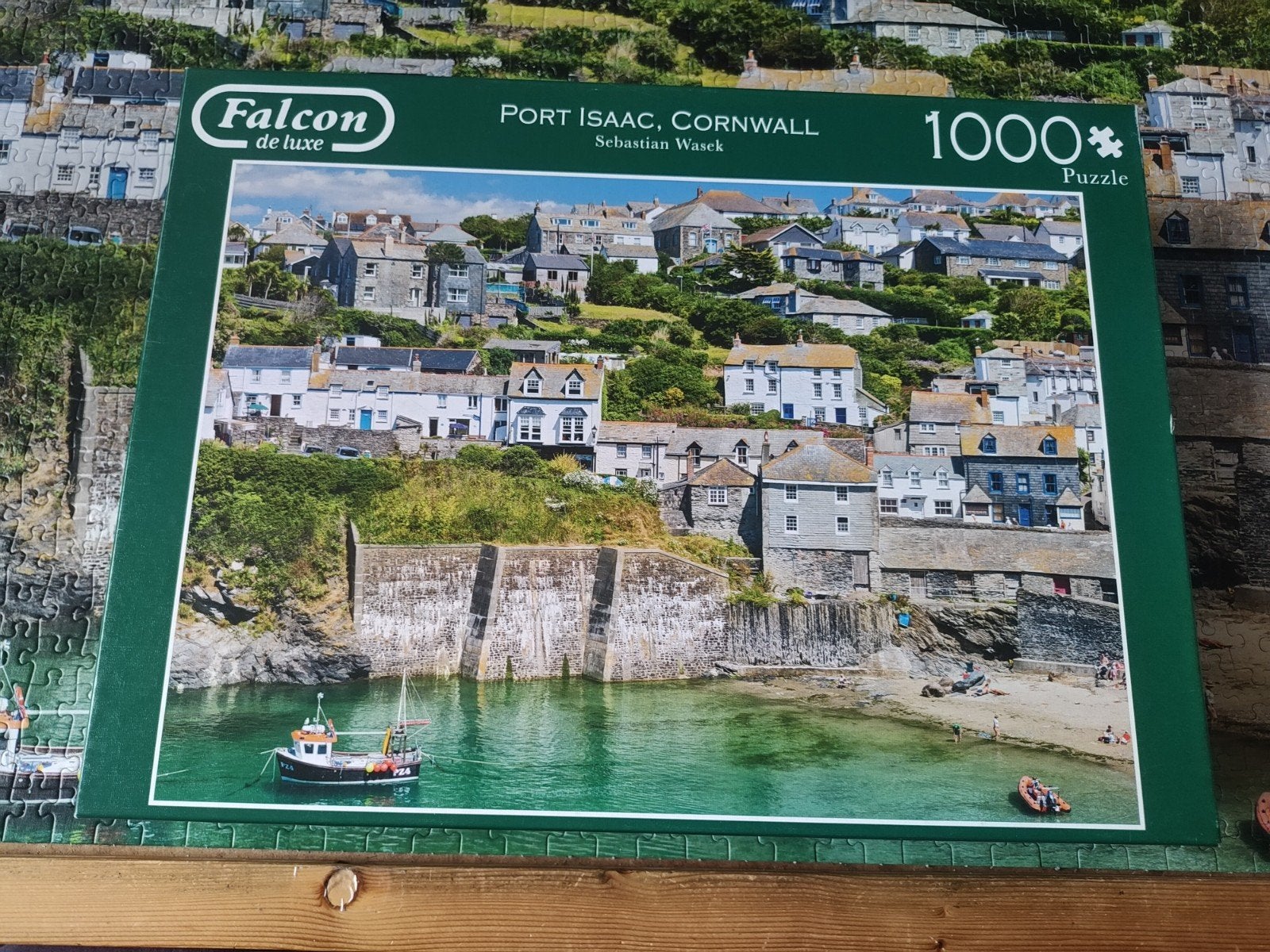 Falcon puzzel 1000 stukjes Port Isaac, Cornwall, Ophalen of Verzenden, 500 t/m 1500 stukjes, Zo goed als nieuw, Legpuzzel