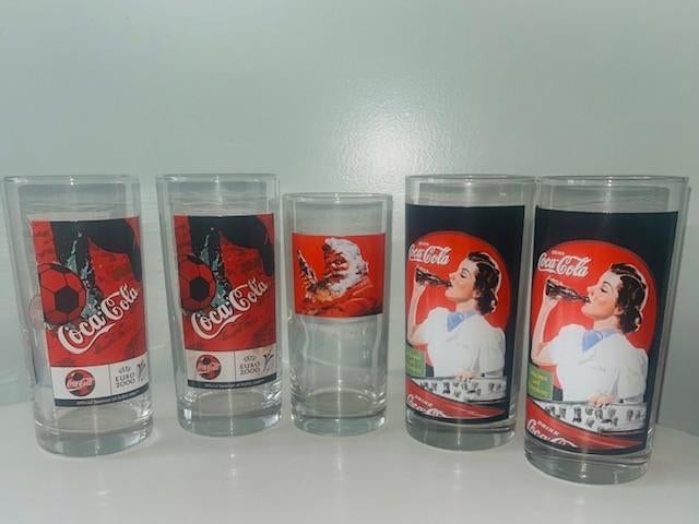 Vintage Coca Cola glazen, Ophalen of Verzenden, Zo goed als nieuw, Overige typen