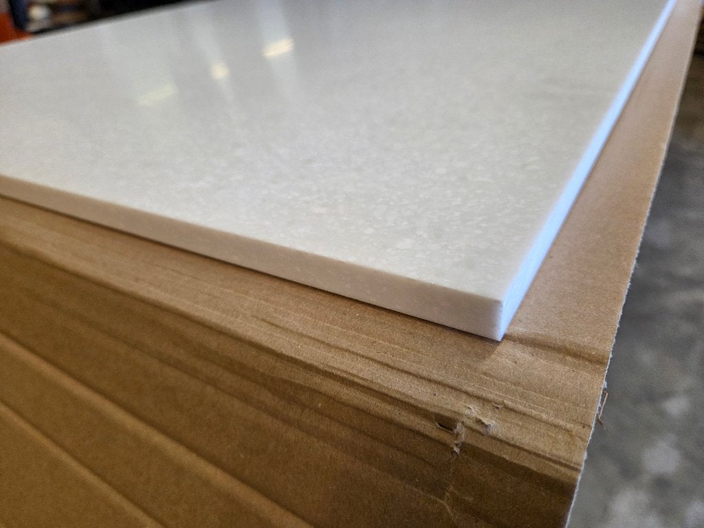 plaat Corian Antarctica - nr: P2, Doe-het-zelf en Verbouw, Platen en Panelen, Ophalen, Zo goed als nieuw, Minder dan 20 mm