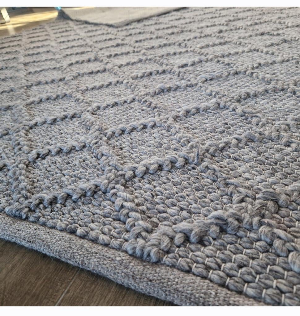 Volero fraai home & living vloerkleed - Knit Grijs, 150 tot 200 cm, Ophalen of Verzenden, Modern, Scandinavisch, Gezellig, Grijs