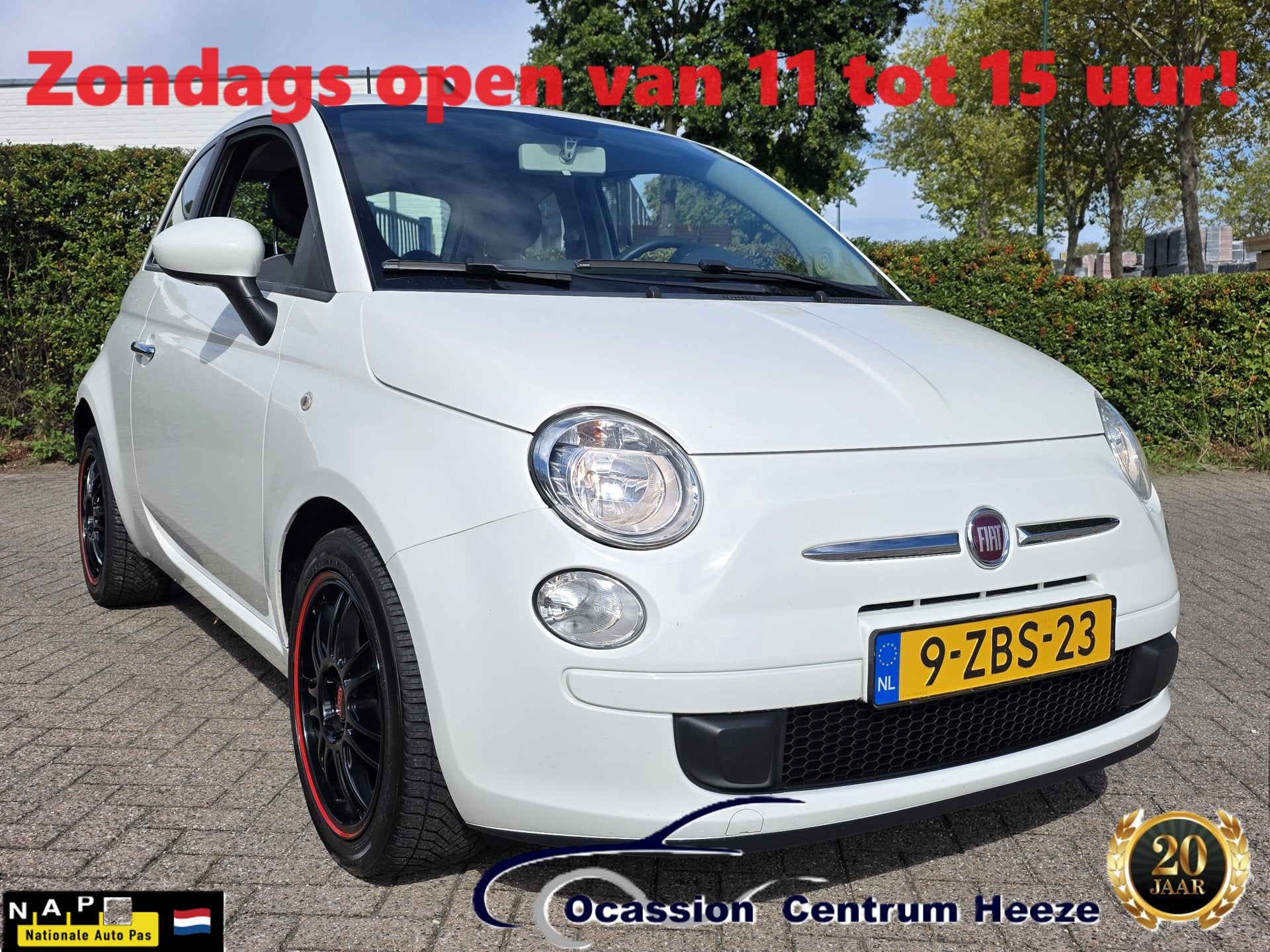 Fiat 500 1.0 TwinAir Pop, Airco! 16" LM Velgen! Apk 9-2027!, Voorwielaandrijving, Dealer onderhouden, Stof, Gebruikt