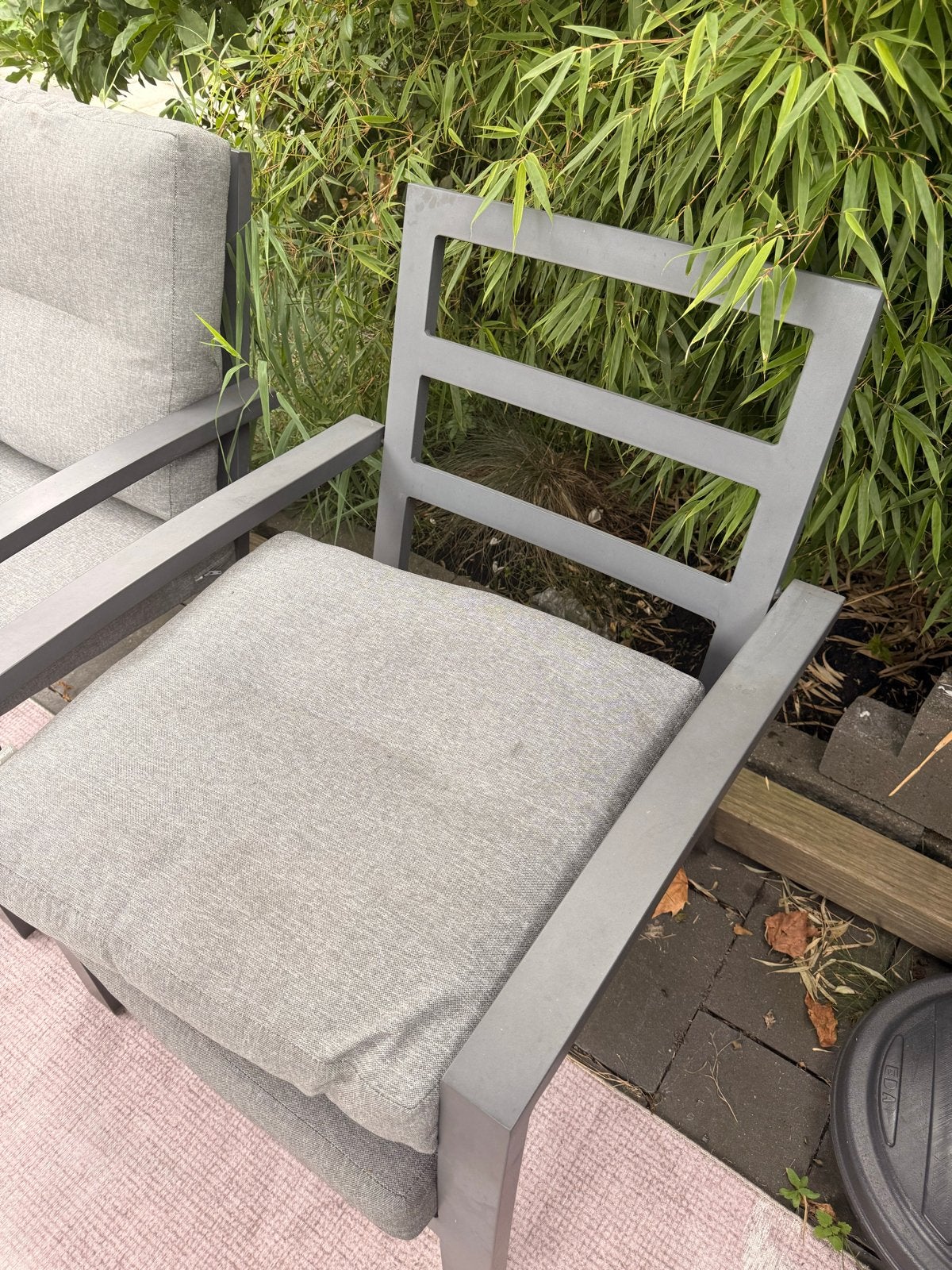 Hartman Canberra tuinset met kussens, 5 jaar oud, Tuin en Terras, Ophalen, 4 zitplaatsen, Gebruikt, Eettafel