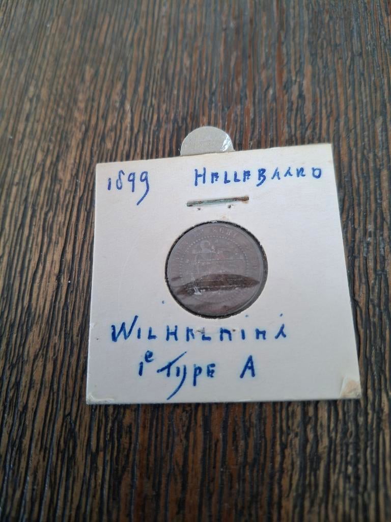 1 cent 1899 Wilhelmina 1e Type A, Hellebaard, Postzegels en Munten, Ophalen of Verzenden, Koningin Wilhelmina, 1 cent, Losse munt