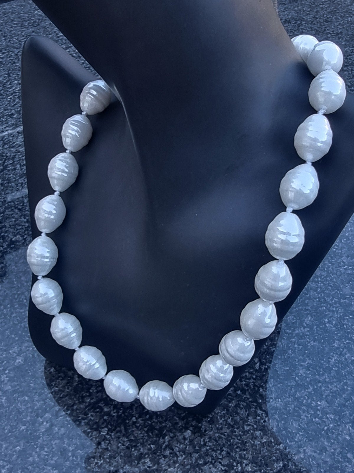 Vintage 90's zoetwaterparels collier, Verzenden, Zo goed als nieuw, Steen of Mineraal