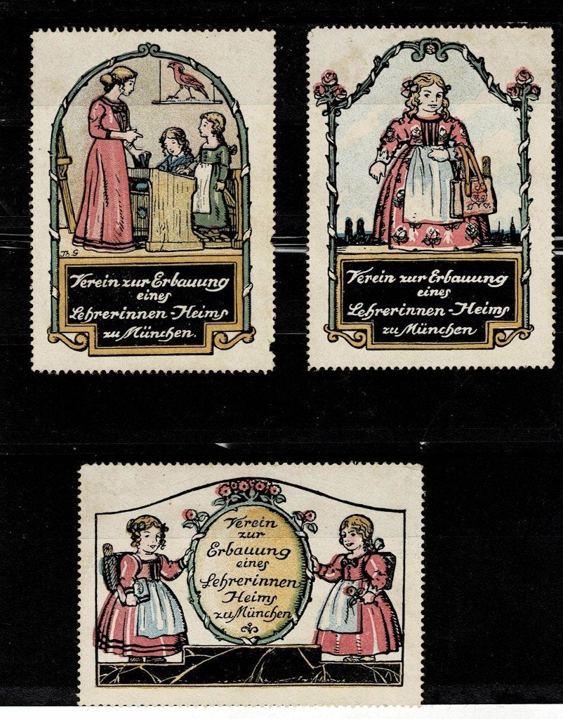 3 sluitzegels Duitsland VERSCHLUSSMARKE, Ophalen of Verzenden, Overige thema's