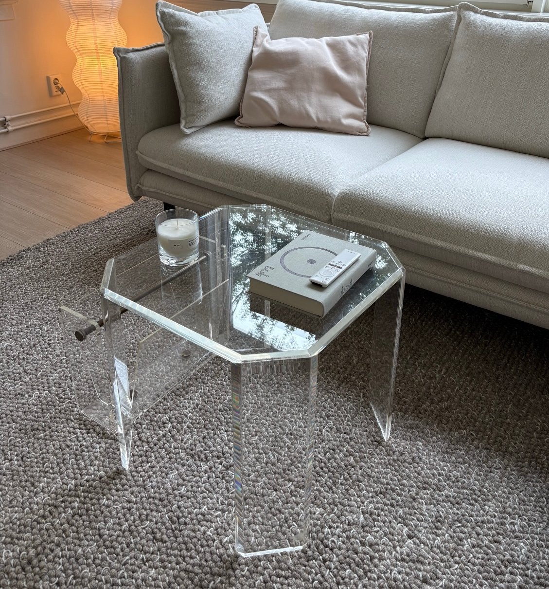 NOUS living vloerkleed beige/lichtgrijs (230 x 160), Ophalen, 150 tot 200 cm, 200 cm of meer, Zo goed als nieuw