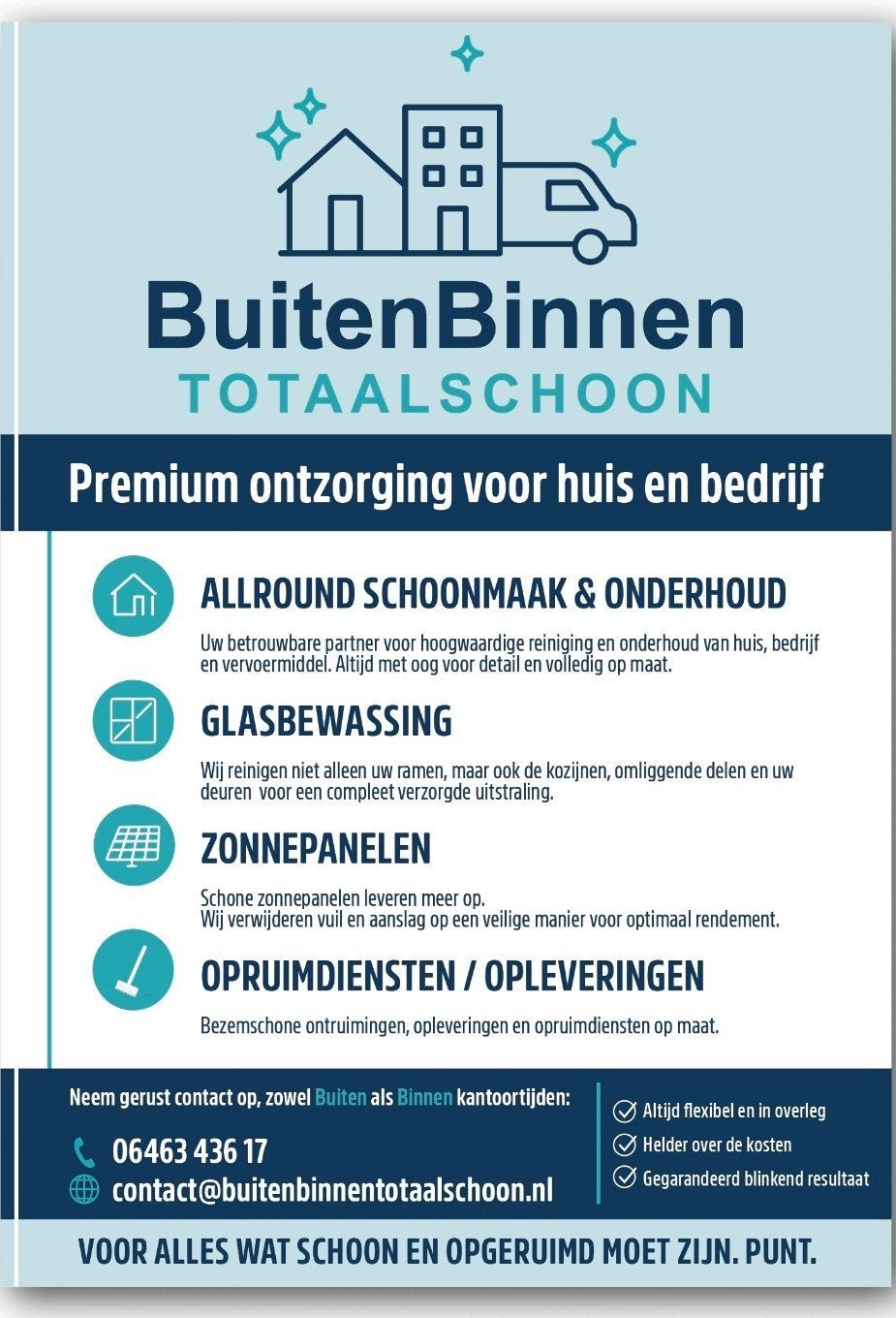 BuitenBinnen Totaalschoon | Glazenwasser & Schoonmaak, Schoonmaken bedrijfsruimte