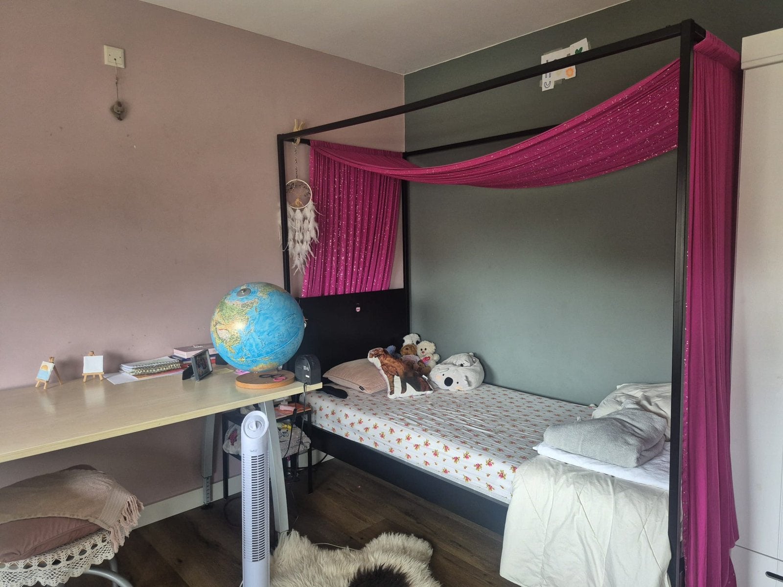 Hemelbed VT wonen incl matras, Gebruikt, 90 cm, Eenpersoons, Verzenden