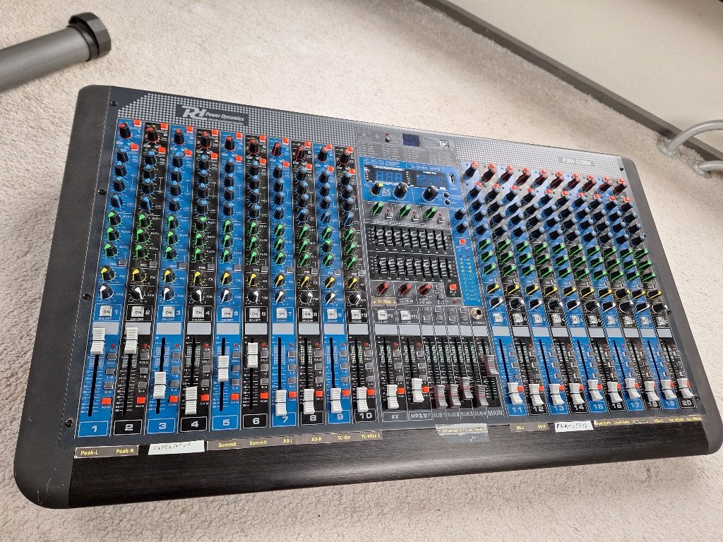 Mixer voor Bands, 20 kanaals, Power Dynamics, Ophalen, Zo goed als nieuw, 20 kanalen of meer