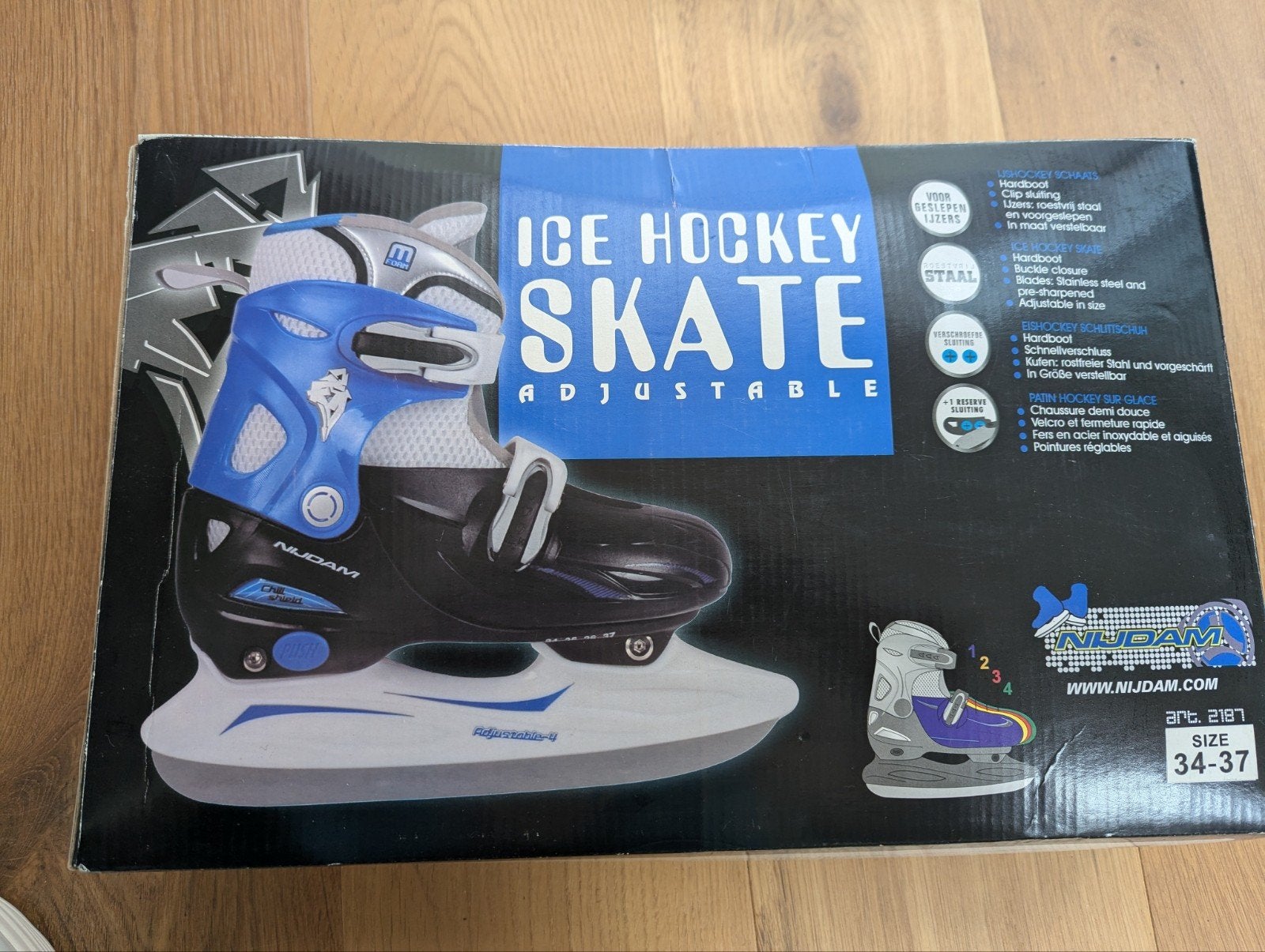 Nijdam verstelbare schaatsen maat 34-37, Sport en Fitness, Schaatsen, Ophalen, Gebruikt, IJshockeyschaatsen, Nijdam
