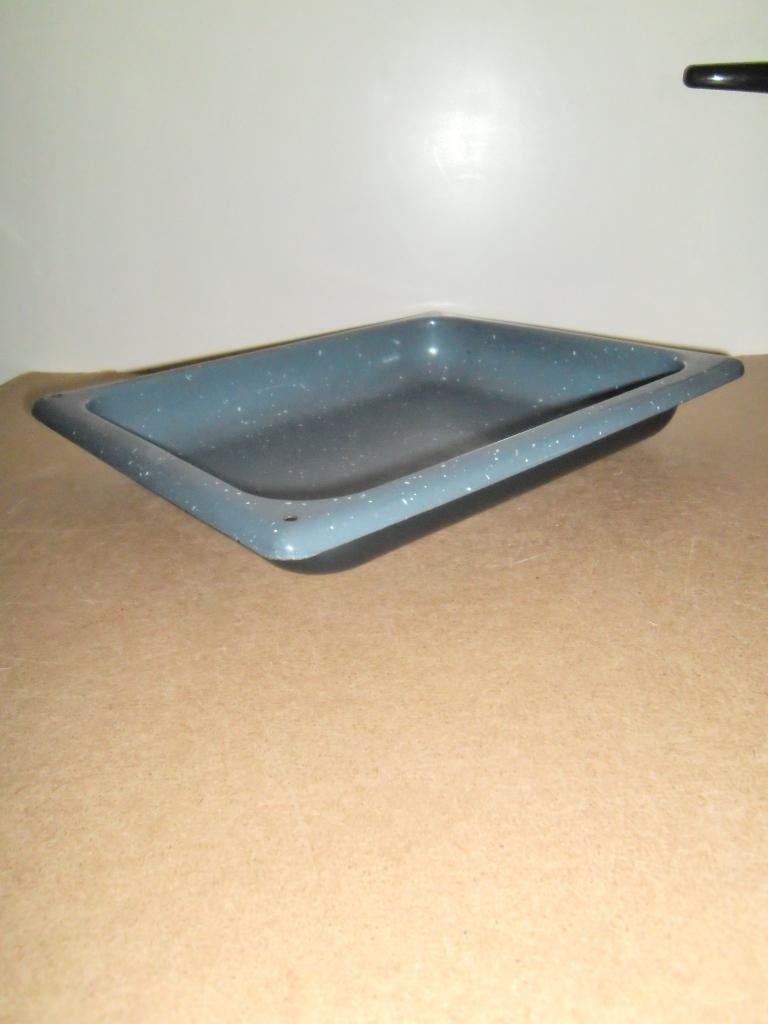 Oude emaille bakplaat,braadslee,grijs,vintage,ovenplaat,igst, Ophalen of Verzenden