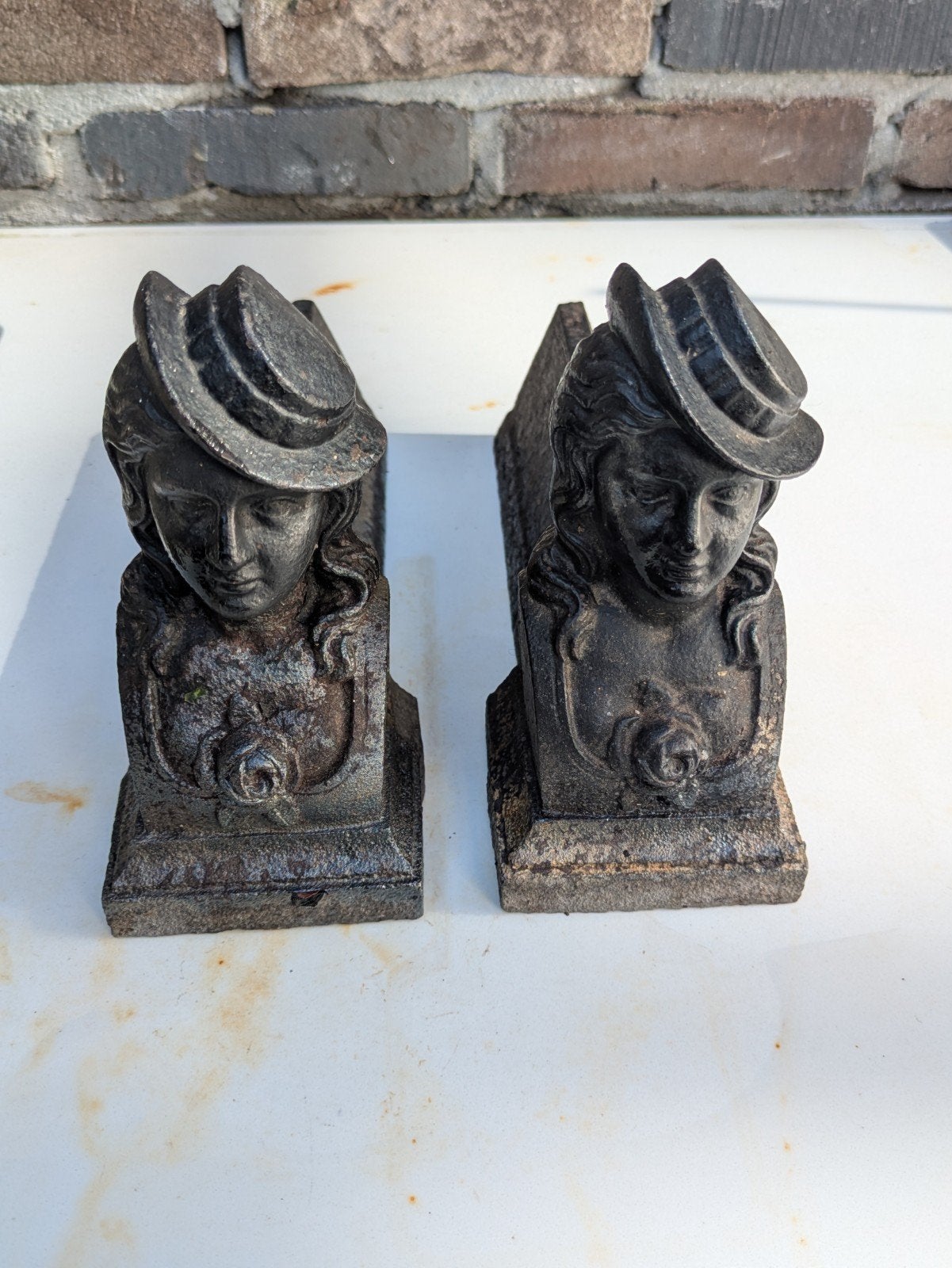 Fraaie haardbokken., Huis en Inrichting, Haarden, Ophalen, Vrijstaande haard