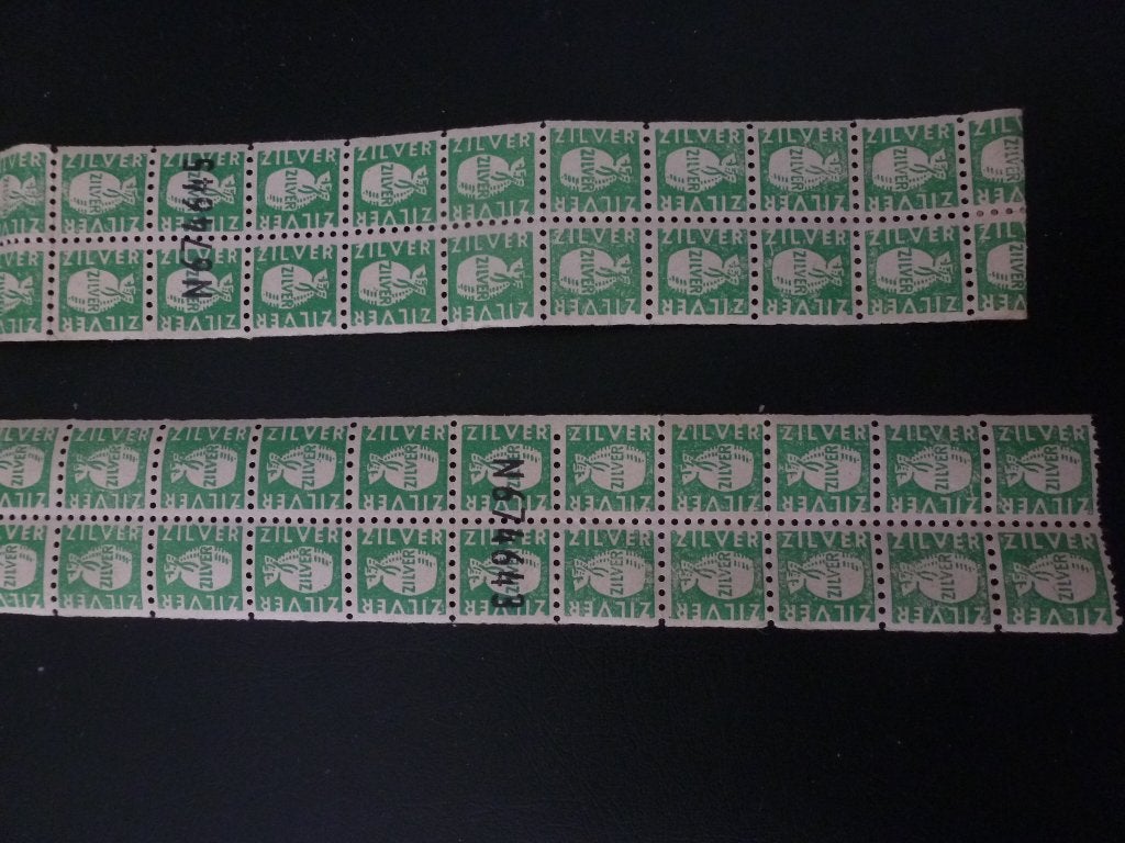 Supermarkt oude  spaarzegels (zilverzegels). Rond 1950., Ophalen of Verzenden