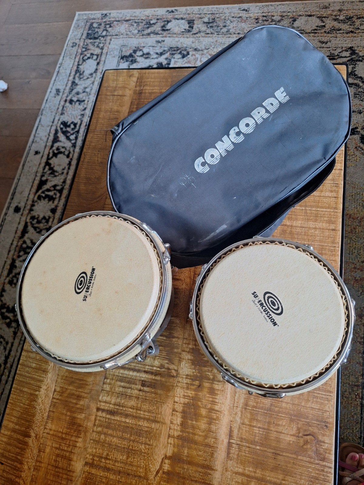 Bongo's met draagtas Su-Percussion, Muziek en Instrumenten, Percussie, Ophalen of Verzenden, Zo goed als nieuw, Trommel