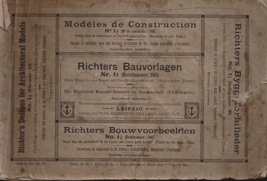 Richters - Anker bouwstenen voorbeelden (1), Antiek en Kunst, Antiek | Speelgoed, Ophalen of Verzenden