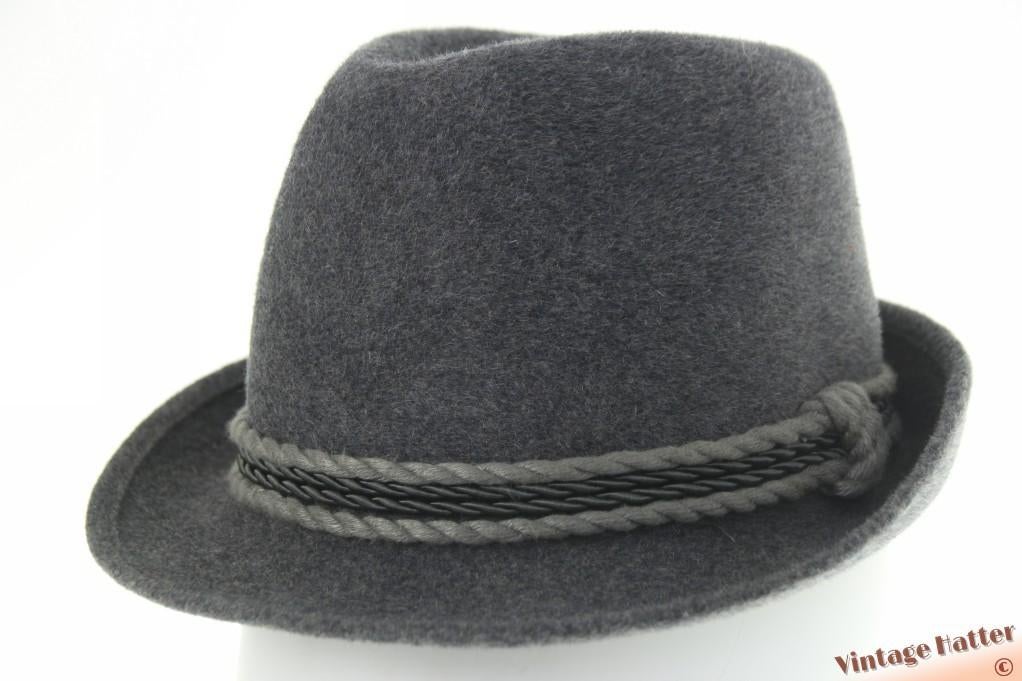 Vintage Gleufhoed Klassieke trilby Stanton Hats grijs 54 =XS, Ophalen of Verzenden, 57 cm (M, 7⅛ inch) of minder, Gedragen, Hoed