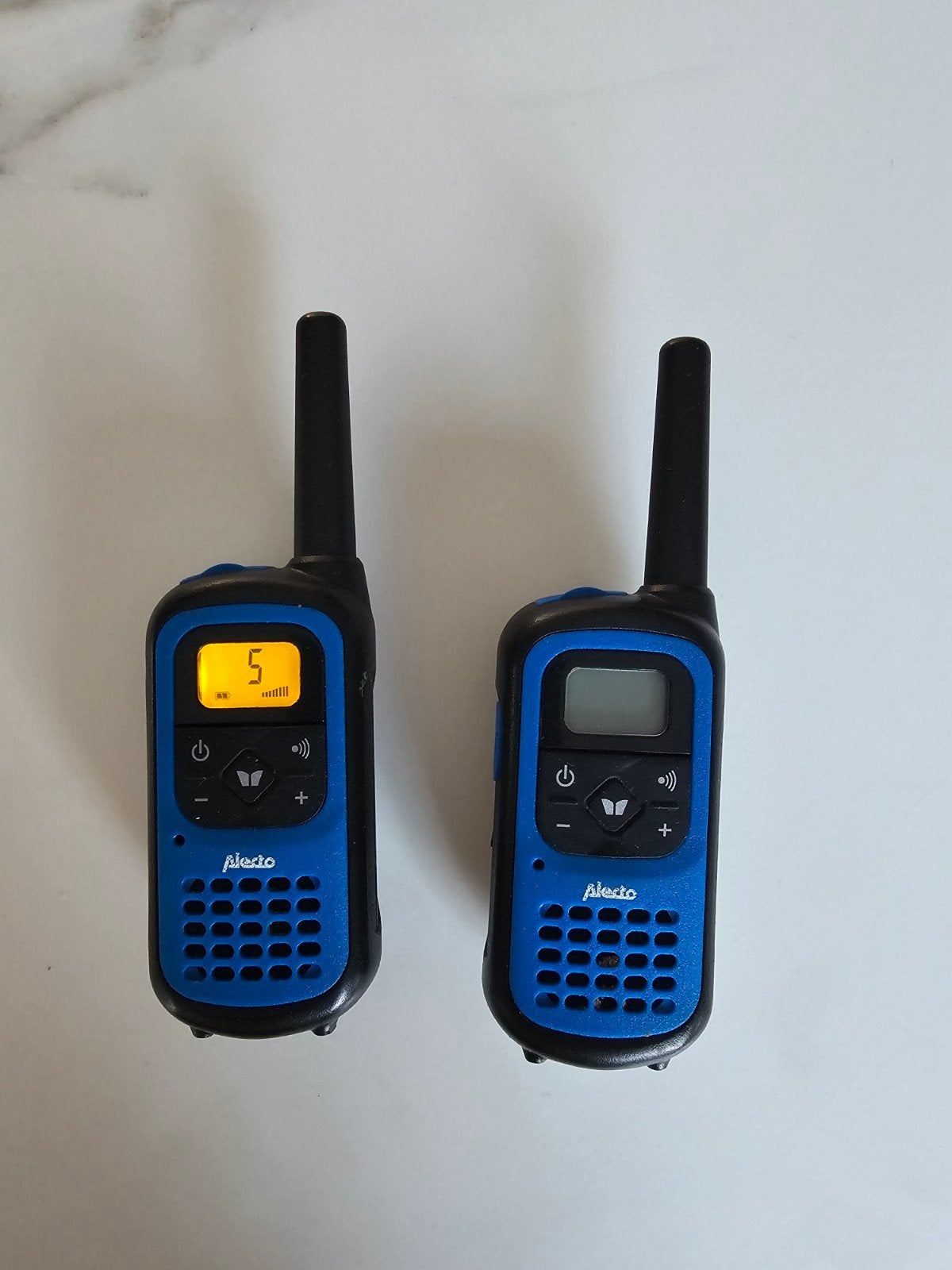 Alecto FR-115 Walkie Talkie Set - Blauw, Ophalen of Verzenden, Zo goed als nieuw, Minder dan 2 km, Portofoon of Walkie-talkie