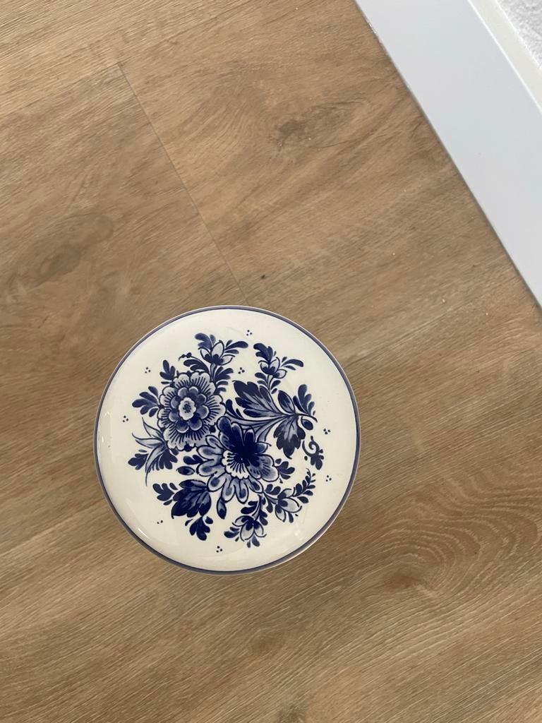 Delfts Blauw Potje met Molen Decoratie, Antiek en Kunst, Ophalen of Verzenden