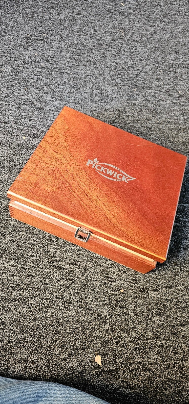 Pickwick theedoos met 12 vakken - Houten theekist, Minder dan 50 cm, Gebruikt, Minder dan 50 cm, Ophalen of Verzenden