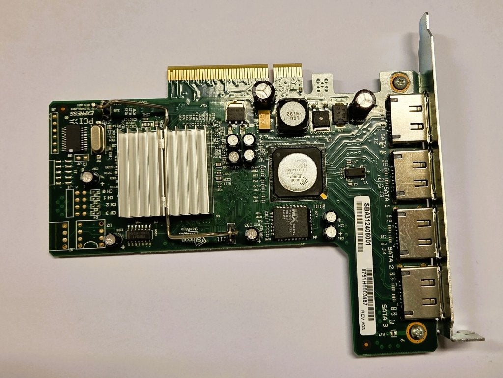 PCIe SATA Controller Kaart - 4 Poorten, Gebruikt, PCIe, Low Profile, Overige soorten