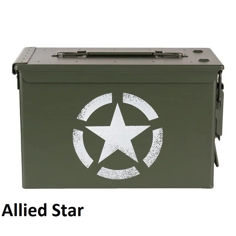 Munitie,Box,Metaal,Alied,Star,US,Army, Verzenden, Landmacht, Amerika, Overige typen