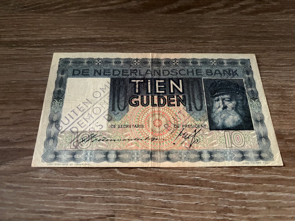 Net biljet 10 gulden Grijsaard - buiten omloop, 1933, Postzegels en Munten, Ophalen of Verzenden, 10 gulden