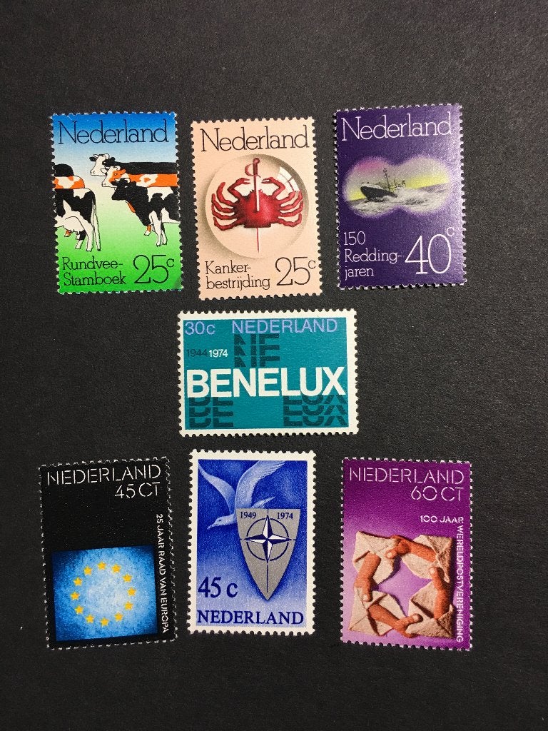 i72-1052pf Nederland 1974 - NVPH 1052 tm 1058 Postfris, Postzegels en Munten, Ophalen of Verzenden, Na 1940, Postfris