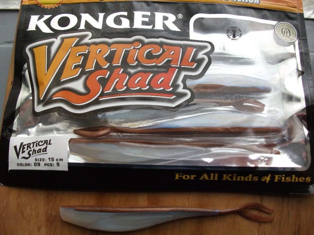 5 stuks Konger Vertical Shad / roofvis shads/ kunstaas shads, Watersport en Boten, Ophalen of Verzenden, Nieuw, Overige typen
