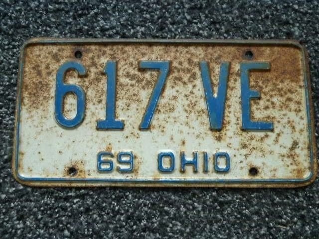 Kentekenplaat licenseplate Ohio 69 USA, Verzenden, Gebruikt, Auto's