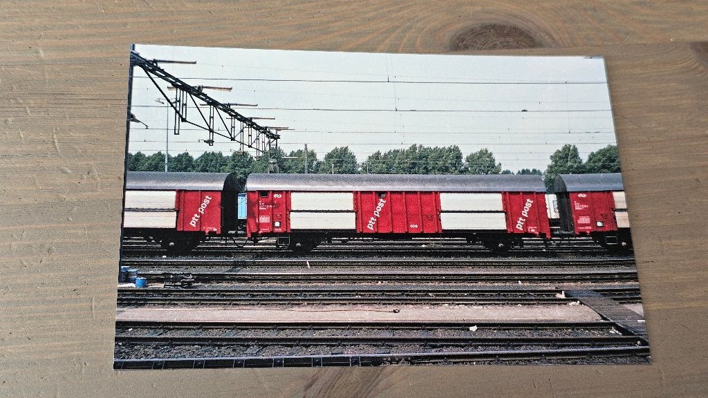 Foto TREIN NS Nederlandse Spoorwegen PTT Post Wagon, Ophalen of Verzenden, Gebruikt, Trein, Overige typen