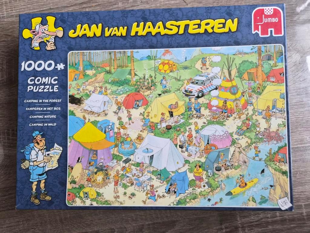 Jan van Haasteren Kamperen in het bos 1000, Ophalen, 500 t/m 1500 stukjes, Gebruikt