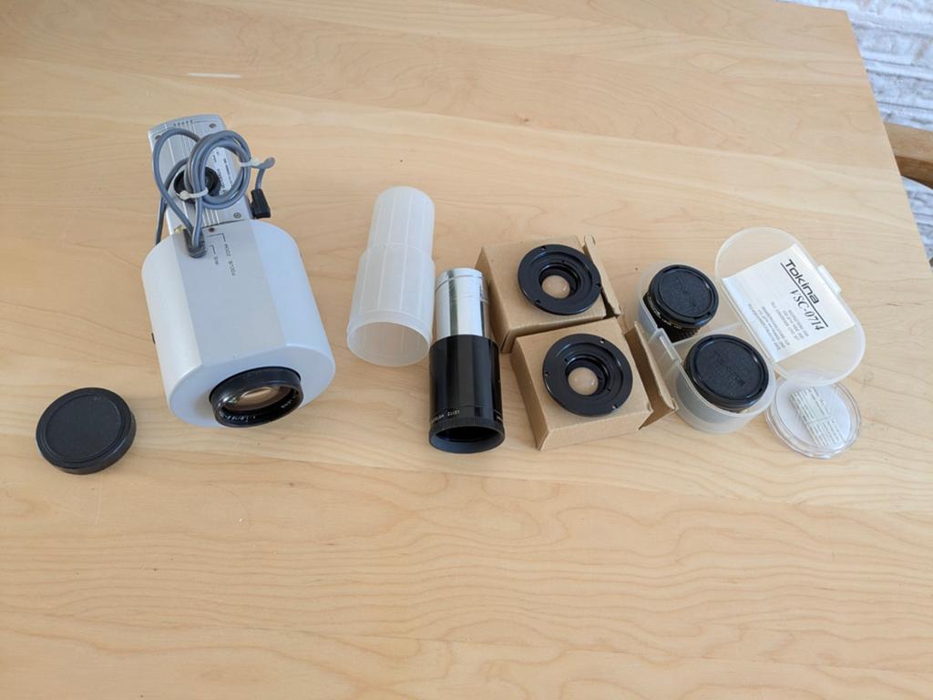 Tokina TV Zoom Lens met Color CCD Camera en accessoires, Ophalen of Verzenden, Gebruikt, Zoom