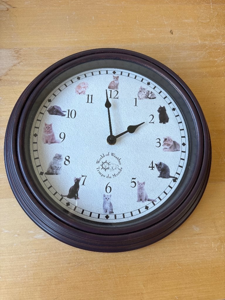 Wand Klok katten van Esschert, Wandklok, Analoog, Nieuw, Ophalen of Verzenden