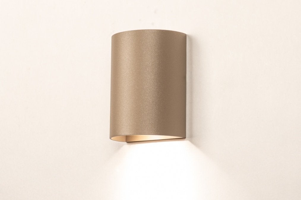 wandlamp taupe half rond - koffie kleur bank bed keuken lamp, Ophalen of Verzenden, Nieuw