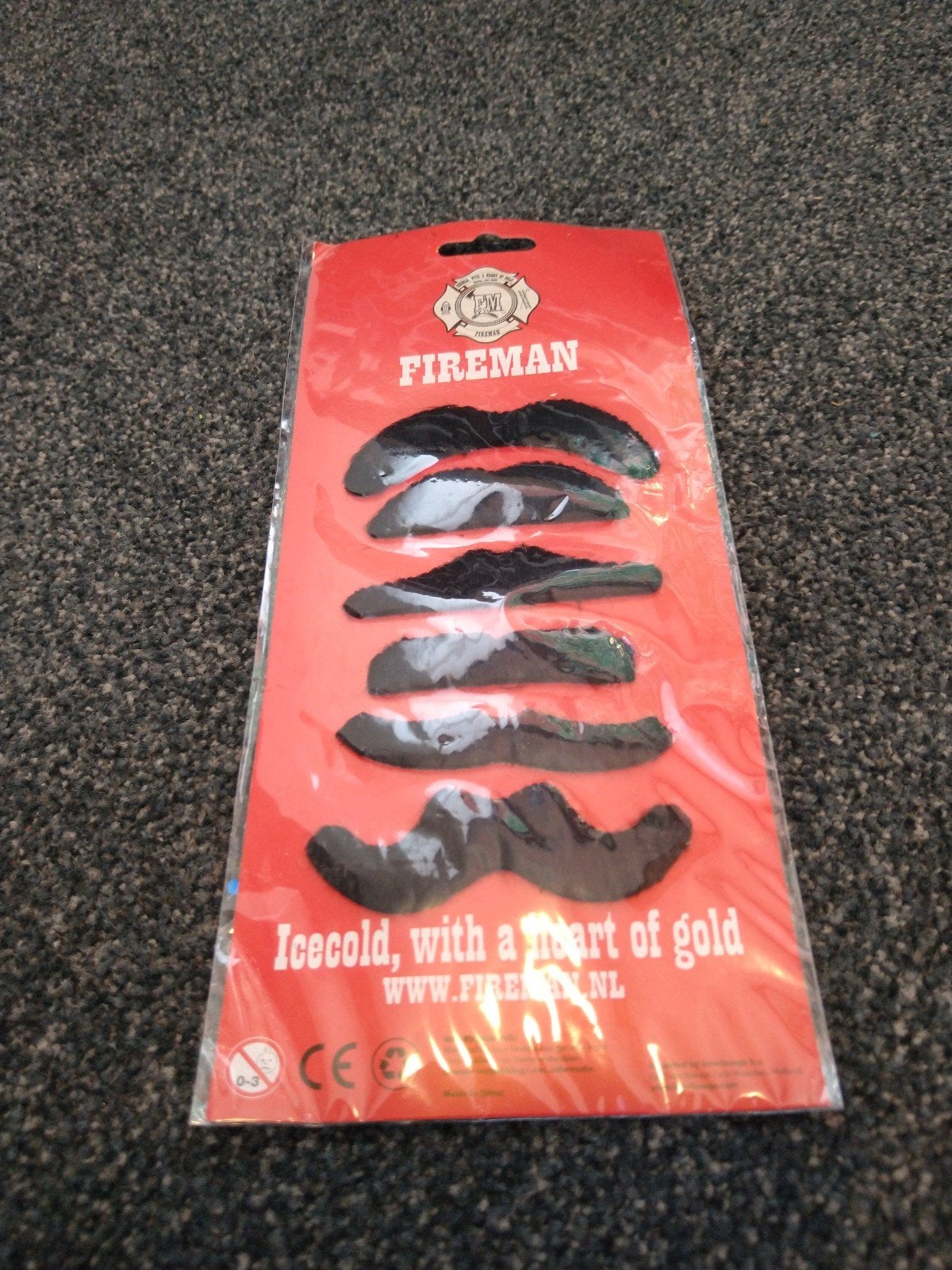 Nep opplaksnorren - Fireman set, Ophalen of Verzenden, Nieuw, Fopartikel, Carnaval