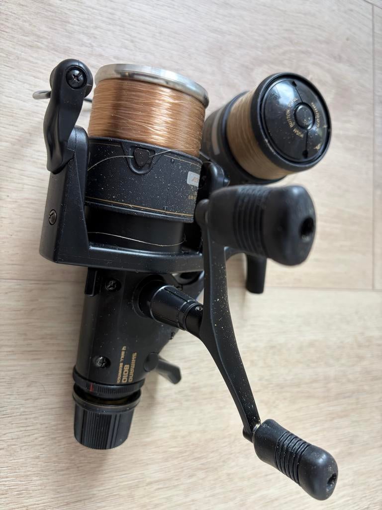 SHIMANO BAITRUNNER AERO GT 2x 8010 EN 2x 5010, Watersport en Boten, Ophalen of Verzenden, Gebruikt, Molen