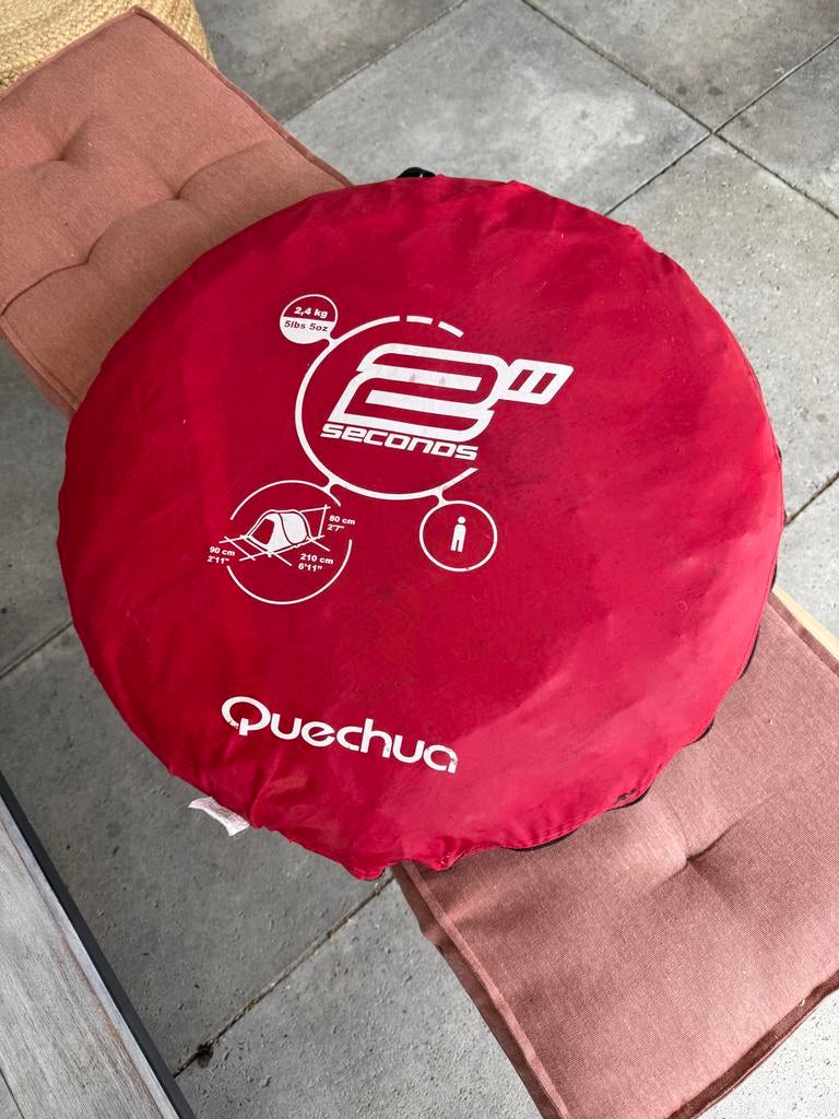 Quechua 1-persoons 2 Seconds tent, Caravans en Kamperen, Tenten, Ophalen of Verzenden, Gebruikt, Tot en met 2