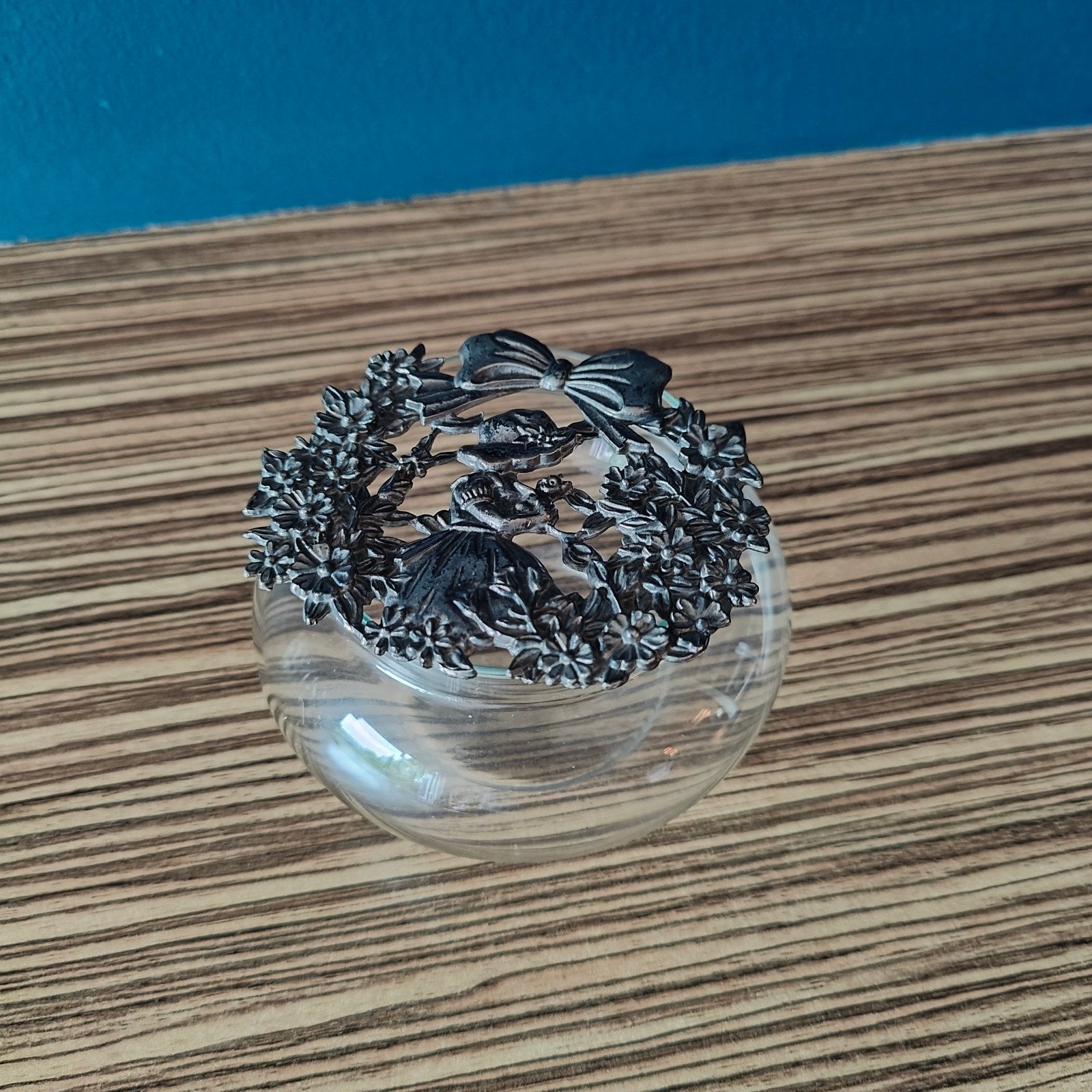 Vintage glazen potpourri pot snuisterijpotje, Ophalen of Verzenden