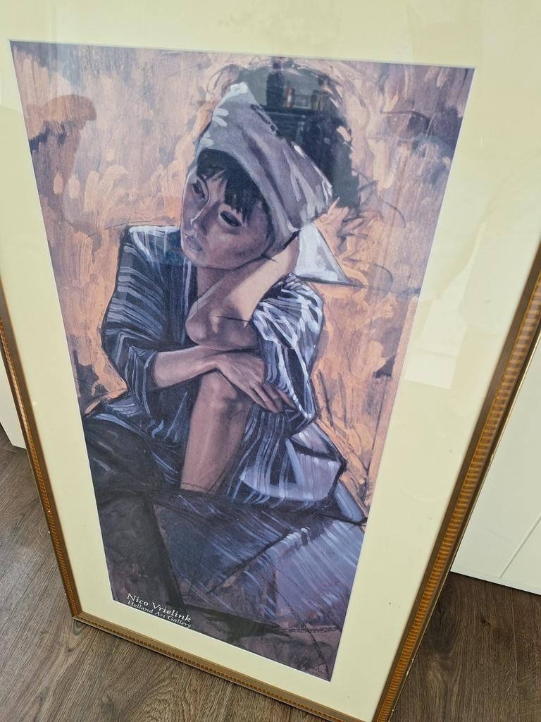 Ingelijste print van Nico Vrielink - Holland Art Gallery, Antiek en Kunst, Ophalen