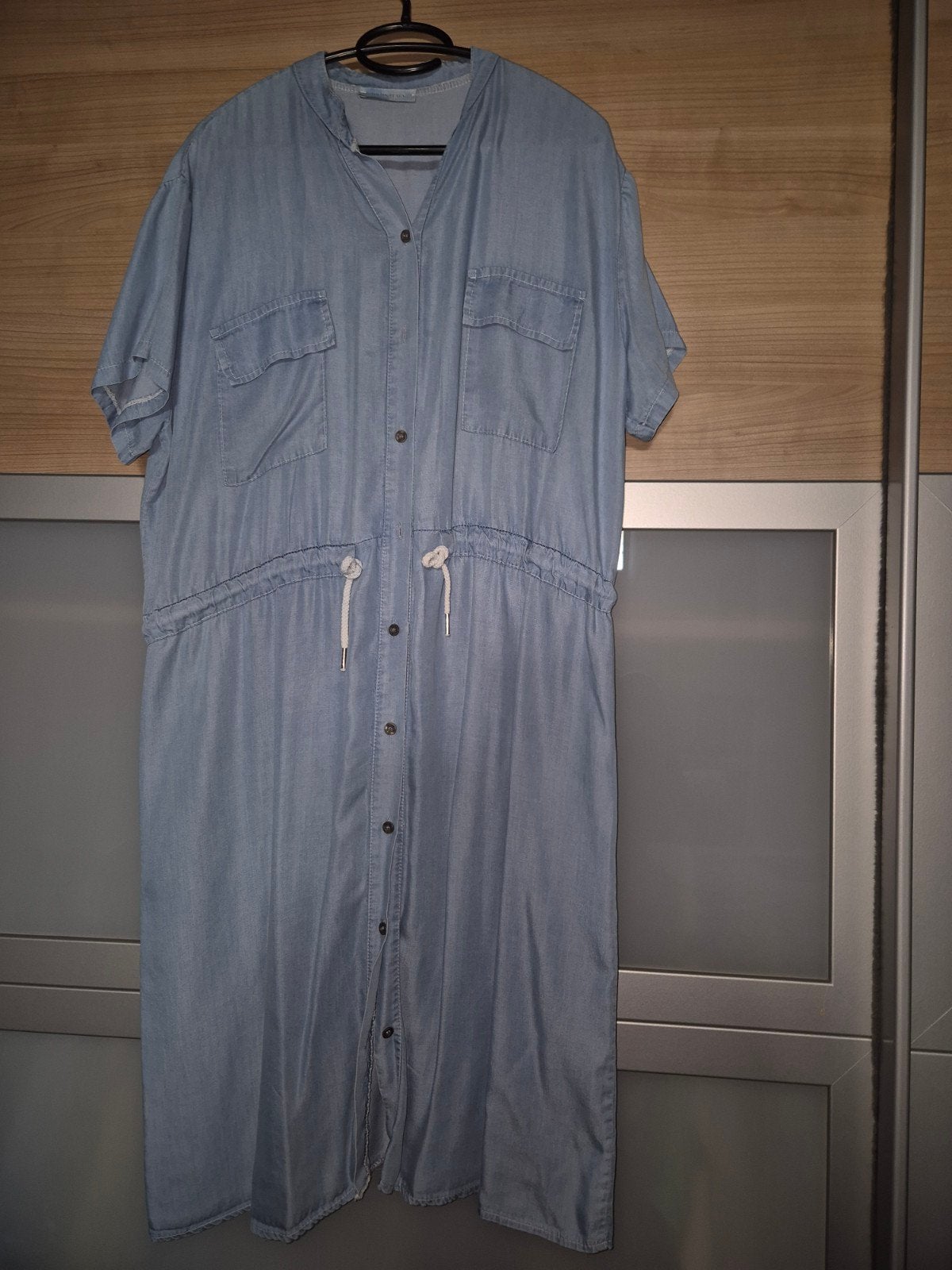 Blouse spijkerjurk maat 42,4,00, Ophalen of Verzenden, Zo goed als nieuw, Maat 42/44 (L), Blauw