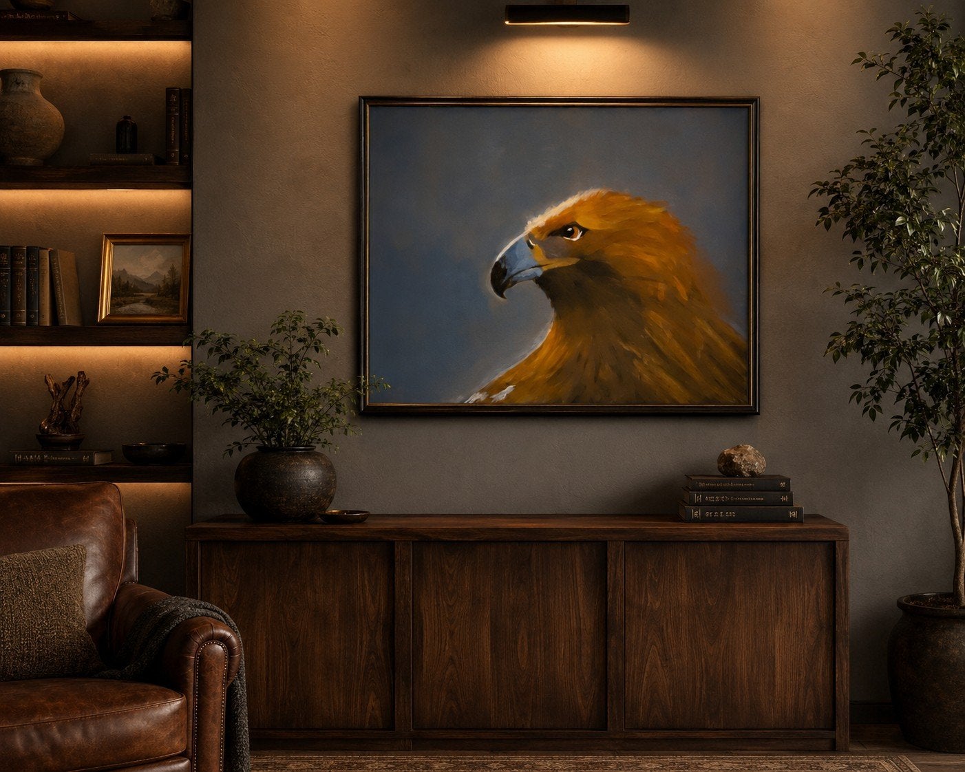 Schilderij van een majestueuze adelaar, Ophalen of Verzenden