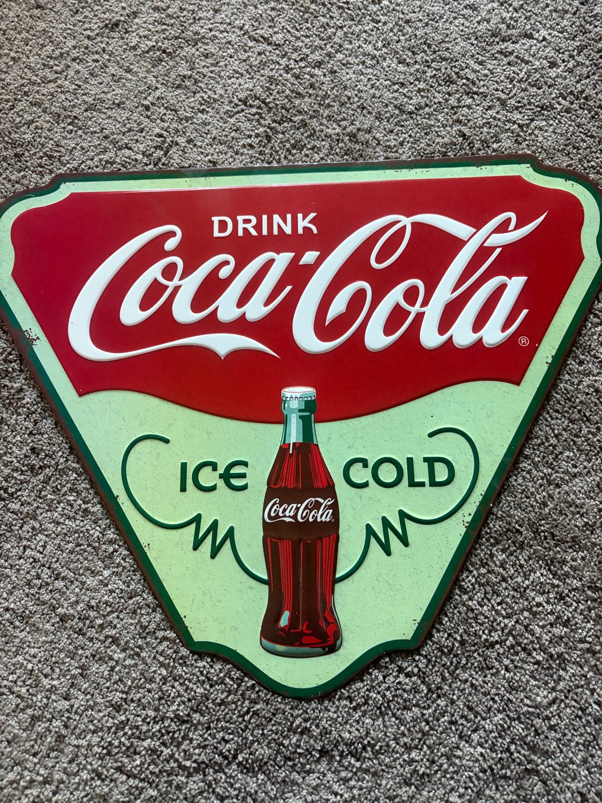 Coca-Cola Reclamebord - Drink Coca-Cola Ice Cold, Ophalen of Verzenden, Nieuw, Reclamebord