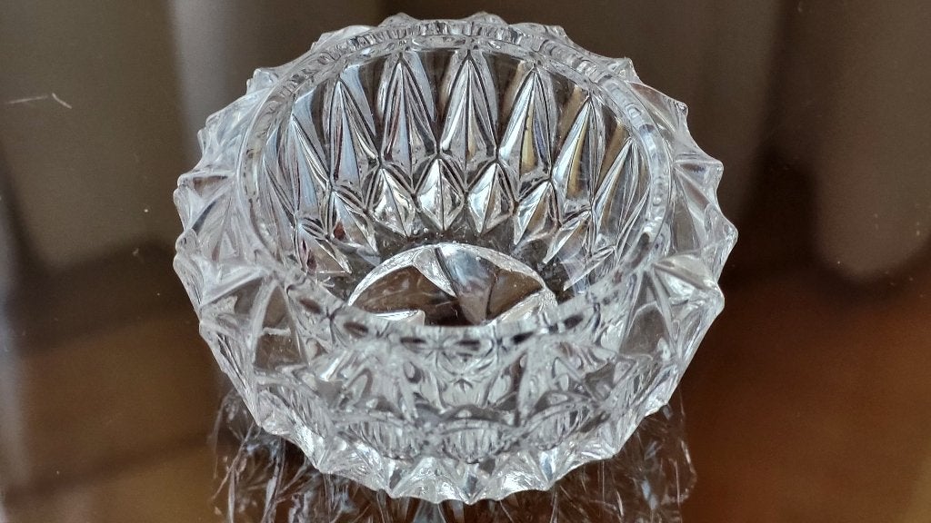 Zoutvaatje oud glas doorsnede ca. 5 cm, Ophalen