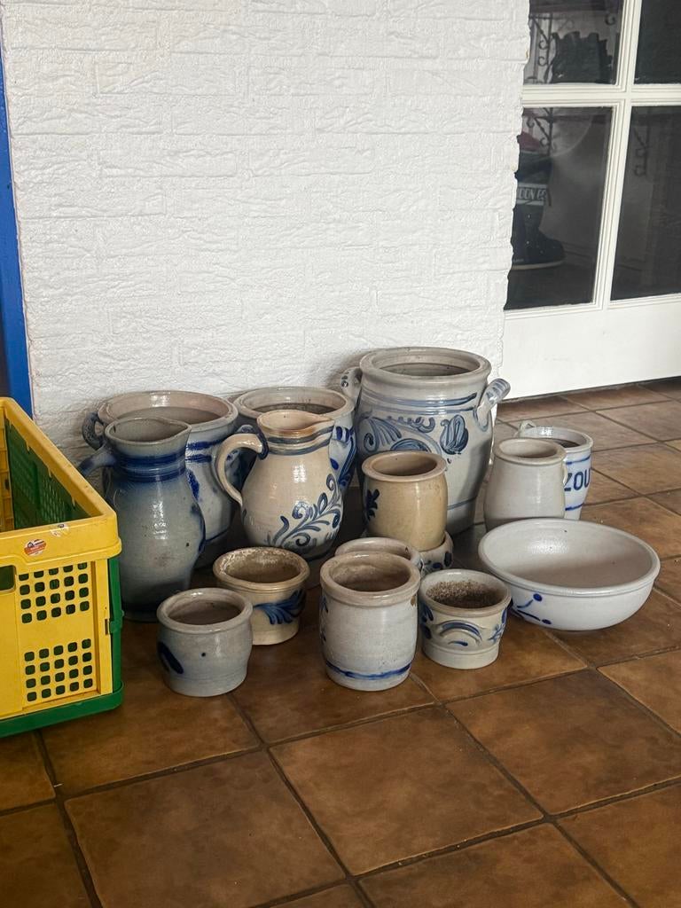15 Keulse potten - Diverse maten en vormen, Ophalen