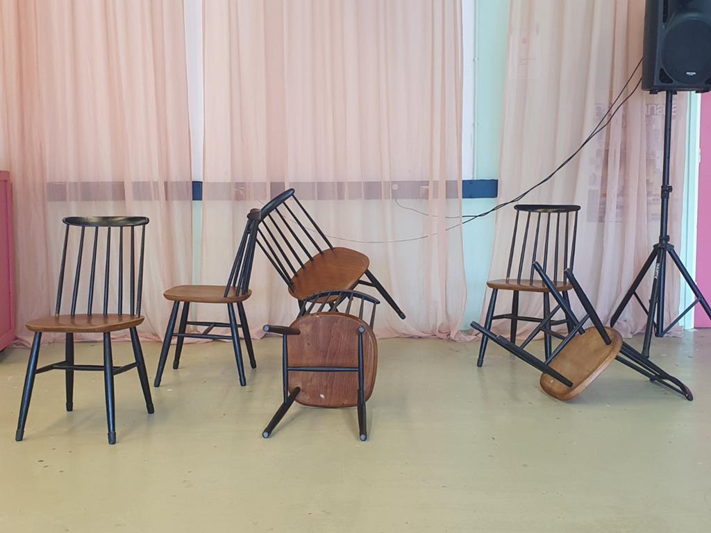 Set van 6 Spijlenstoelen jaren'60 - Stijl Pastoe Tapiovaar, Ophalen