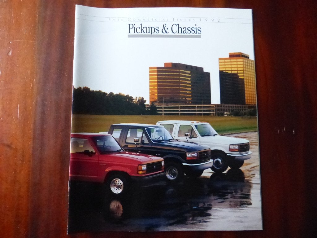 Ford Pickups en Chassis 1992 brochure USA, Verzenden, Zo goed als nieuw, Ford